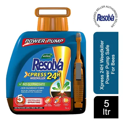 Resolva Xpress 24H Weedkiller Power Pump Safe For Bees Ready To Use 5L