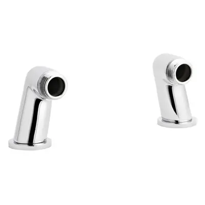 Tap Accessories Round Minimalist Inlet Legs, Pair - Chrome