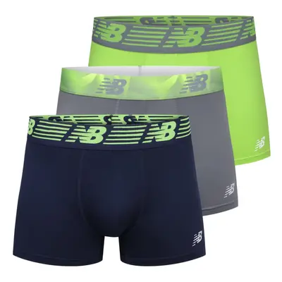 New Balance Men's 3"" Premium Performance Trunks (3 Pack) Hi Lite/Stee