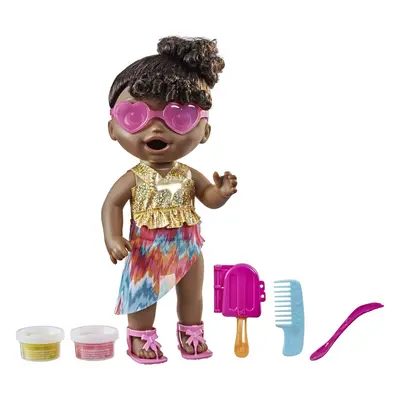 Baby Alive Sunshine Snacks Doll Eats and Poops Summer-Themed Waterplay Baby Doll Ice Pop Mold To