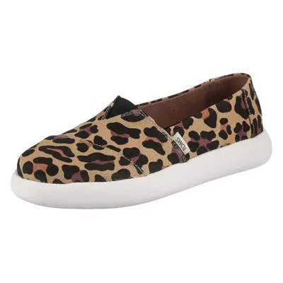 (US 9) TOMS Womens Canvas Slip On Shoes Sneakers Flats Platform Espadrilles - Leopard Print