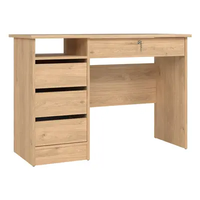 Function Plus Desk (3+1) handle free Drawer in Jackson Hickory Oak