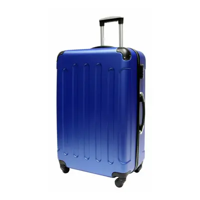 (Blue, Large) Hampton & Stewart Spinner wheel HardShell Suitcase