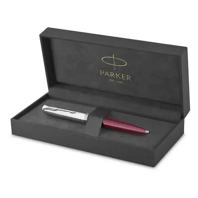 Parker Ballpoint Pen Burgundy Barrel with Chrome Trim Medium Point