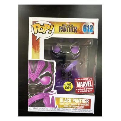 Funko Pop Marvel Collector Corps Exclusive Black Panther Purple Glow