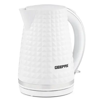 (White) Geepas 1.7L Cordless Electric Kettle 2200W