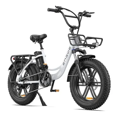 (White) ENGWE L20 Fat Tire Commuter E-Bike 750W 48V 13Ah