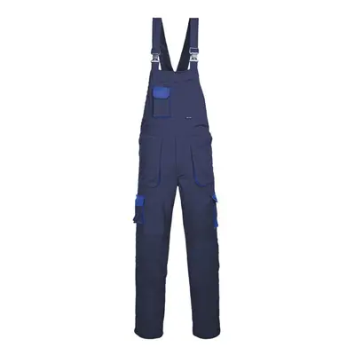 (3XL, Navy) Portwest Mens Texo Contrast Bib And Brace Overall