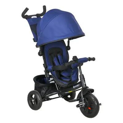 HOMCOM in Kids Trike, Stroller with Parent Handle, Blue