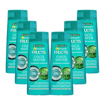 Clarifying Shampoo for Oily Hairline and Dry Tips, with Coconut Water for Powerful Hair, Fructis