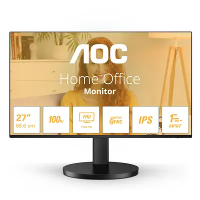 68,6cm/27" (1920x1080) AOC Basic-line 27B3HA2 16:9 FHD VA 4ms 100Hz HDMI VGA Speaker Black