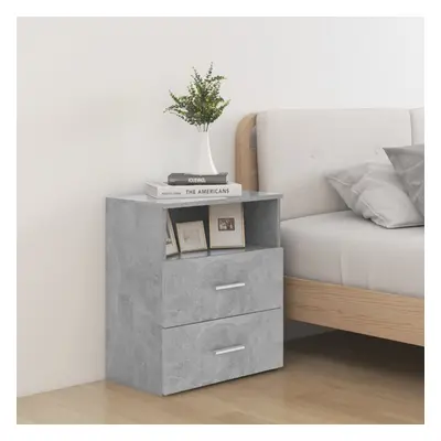 vidaXL Bed Cabinet Concrete Grey Bedside Side Table Storage Cabinet Nightstand