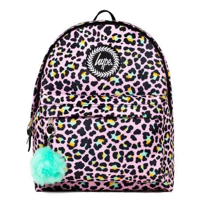 Hype Disco Leopard Backpack Bag Pink/Black/Multi