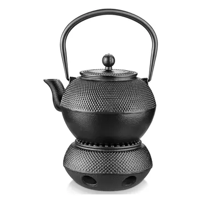 Cast Iron Black Japanese Teapot Stove Tea Pot Kettle and Warmer Set