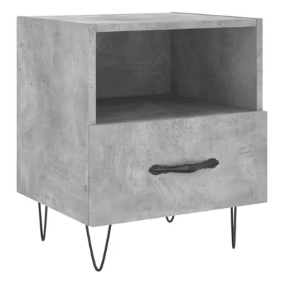 (concrete grey, pcs) vidaXL Bedside Cabinet Bed Table Nightstand Side Table White Engineered Woo