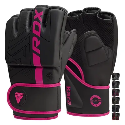 (Medium, Pink) RDX MMA Gloves for Grappling and Sparring