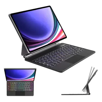 Magic Keyboard for Samsung Galaxy Tab S8 Plus 12.4", Magnetic Floating Stand, Precision Multi-To