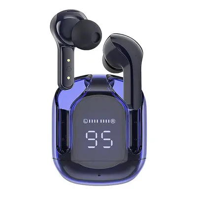 (Black) Bluetooth 5.3 Earbuds,Noise Reduction Headphones with Transparent Machine Compartment To