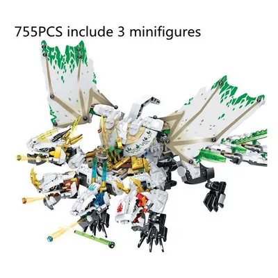 (NO BOx) Ninja The Ultra Dragon Flying Mecha Dragon Transformation Building Block