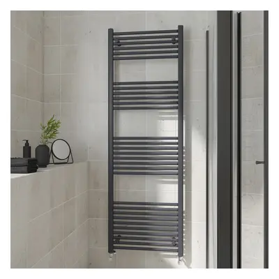 (Straight, 1800x600mm) Warmehaus Heated Towel Rail Anthracite Bathroom Ladder Style Radiator Gre