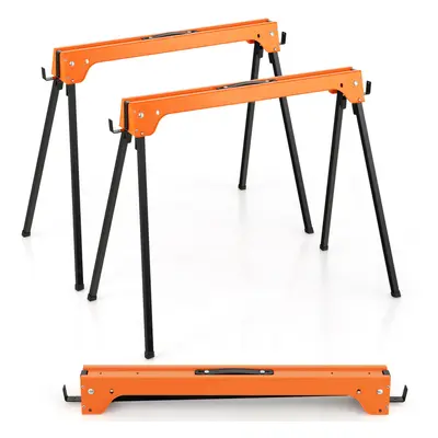 Pack of Folding Saw Horses Workbench with Handle & Non-Slip Footpad