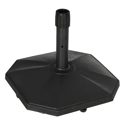 Outsunny 18kg Patio Parasol Base Concrete Outdoor Umbrella Stand Holder Black