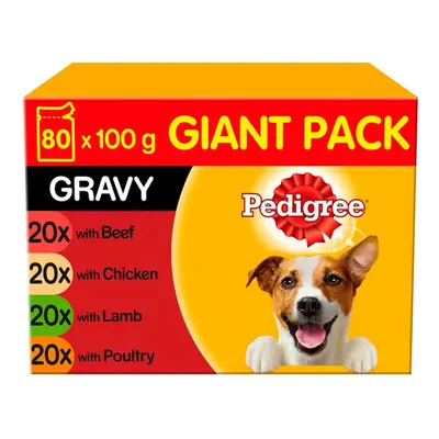 Pedigree Dog Pouches Mixed Selection In Gravy x 100g Mega Pack