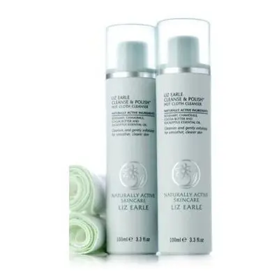 Liz Earle Cleanse & Polish Duo x 100ml plus muslin cloths