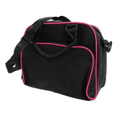 (One Size, Black/Fuchia) Bagbase Compact Junior Dance Messenger Bag (15 Litres) (Pack of 2)