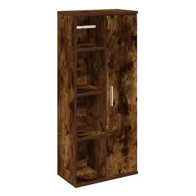 (smoked oak) vidaXL Bathroom Cabinet with Roll Holder Vanity Unit Cupboard Sink Cabinet