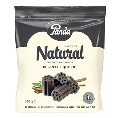 Panda Natural Original Liquorice Cuts (Bag) 240g x12