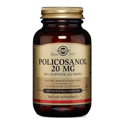 Solgar Policosanol Vegetable Capsules Supports Heart Health General Wellness Vegan, Gluten Free,