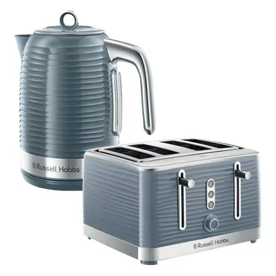 Russell Hobbs Inspire Slice Toaster & Kettle Set, Grey