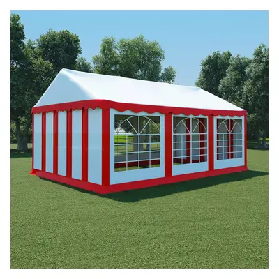 vidaXL Garden Marquee PVC 4x6 m Red and White Party Tent Outdoor Pavilion