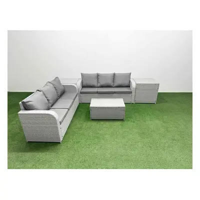 Fimous Outdoor Garden Furniture Sets Seater Wicker Rattan Furniture Sofa Sets with high Back Lou