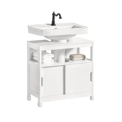 SoBuy White Under Sink Bathroom Storage Cabinet,FRG128-II-W