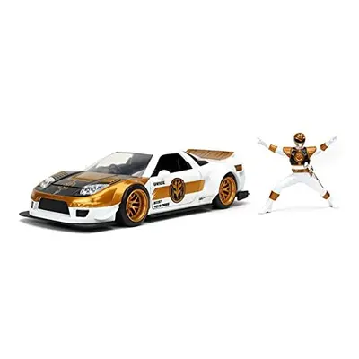 Jada Toys Power Rangers 1:24 Honda NSX Type-R Japan Spec Die-cast Car with 2.75" White Ranger Fi