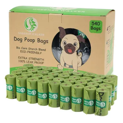 Greener Walker Poo Bags for Dog Waste, Poop Bags,Extra Thick Strong 100% Leak Proof Biodegradabl