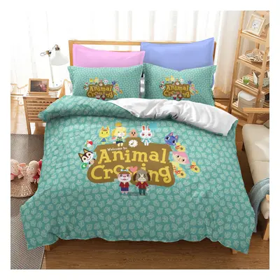 (Style 06, King(220X240CM/3PCS)) Animal Crossing Bedding Single Double Duvet Cover