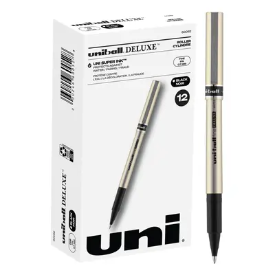 Uniball Deluxe Rollerball Pen - Black Pens 0.7mm Fine Point Roller Pens - School & Office Suppli