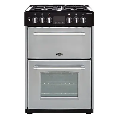 Belling Farmhouse 60DF 60cm Dual Fuel Mini Range Cooker - Silver - A/A Rated