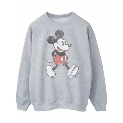 (M, Sports Grey) Disney Mens Walking Mickey Mouse Sweatshirt