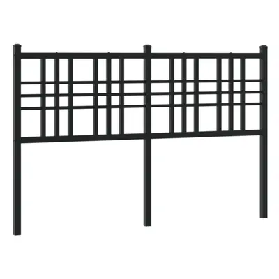 (black, cm) vidaXL Metal Headboard Bedroom Home Bed Header Bed Headboard Black cm