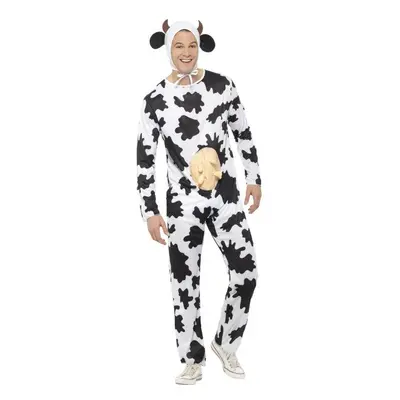 Mens Cow Costume For Fancy Dress - costume mens fancy dress cow adult animal farm outfit jumpsui