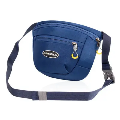 (Dark Blue) 2.5L Waterproof Nylon Waist Bag Shoulder Bag Outdoor Sport 6inch Phone Pouch Camping