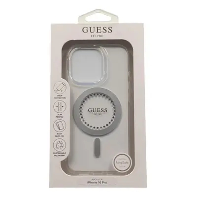 Guess IML Rhinestones Case with MagSafe for iPhone Pro 6.3" Clear