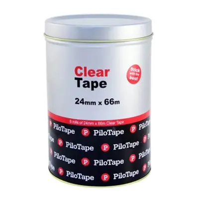 Pilotape Clear Tape 24mmx66m (6 rollspk)