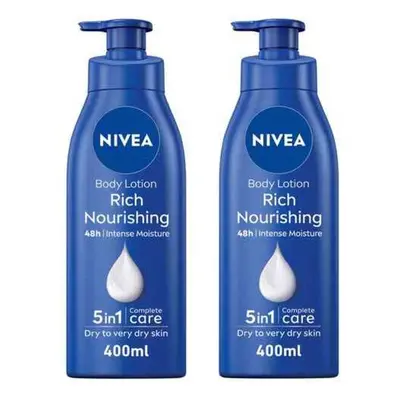 NIVEA Hyrating And Effective Body Lotion Moisturizer Nourishing 400ml Pack of