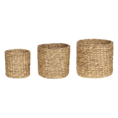 Set of Plant Pots RONQUIL Wicker Natural