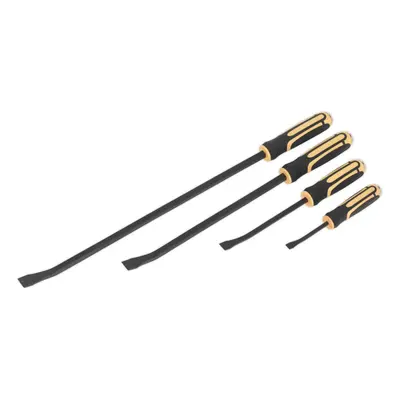 Sealey Siegen Heavy-Duty Angled Pry Bar Set with Hammer Cap 4pc S01138